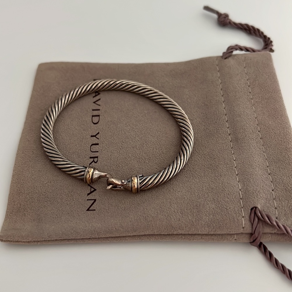 David Yurman 5mm SS & 18k Gold Bangle